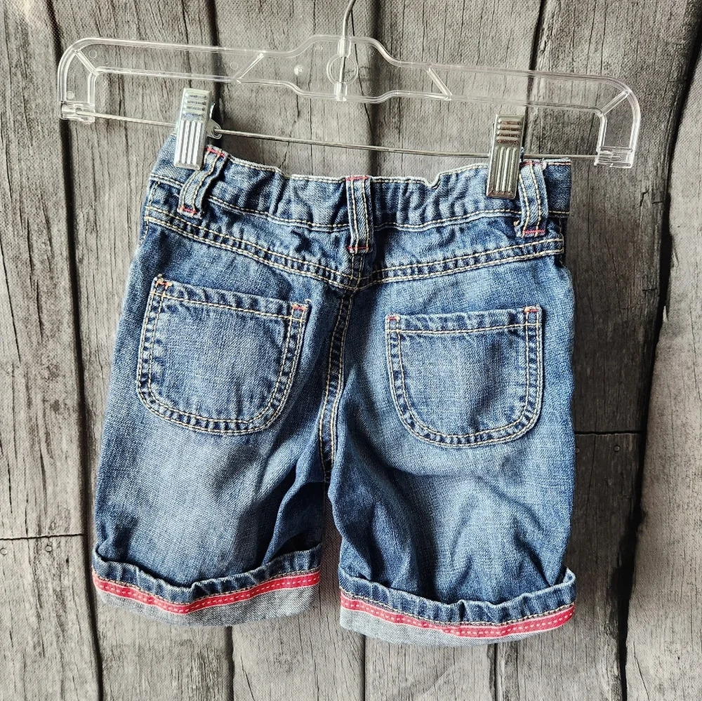 GYMBOREE Denim Bermuda with Floral Accent‎